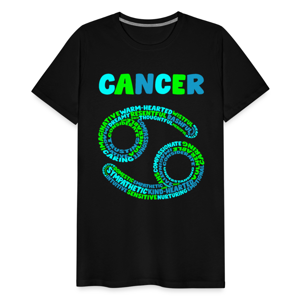 Men's Power Words Cancer Premium T-Shirt - black