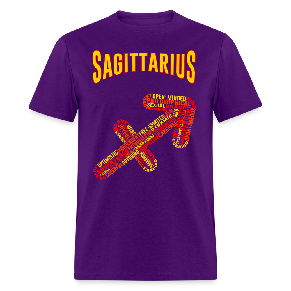 Men's Power Words Sagittarius Classic T-Shirt - purple