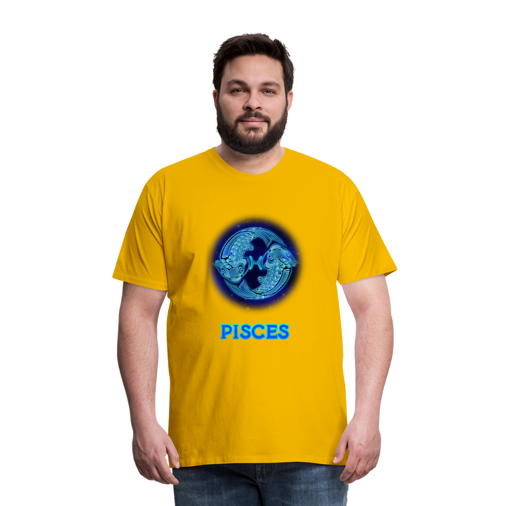 Men's Pisces Premium T-Shirt - sun yellow