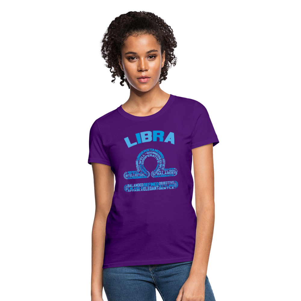 Women's Power Words Libra T-Shirt - purple