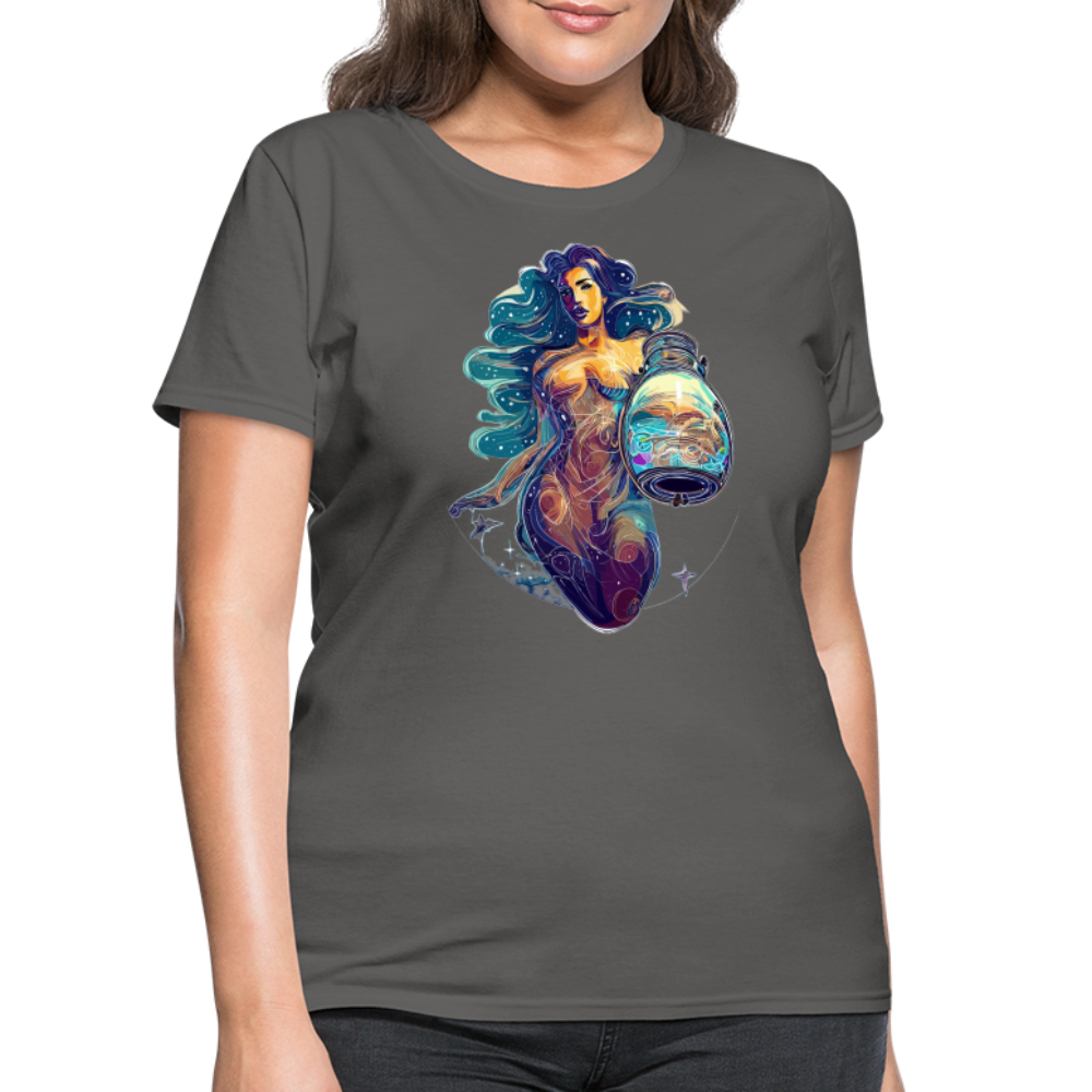 Women's Mythical Aquarius T-Shirt - charcoal