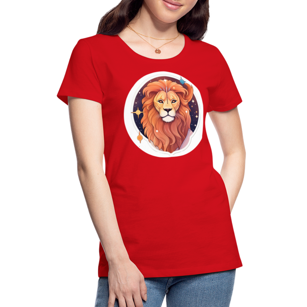 Women's Symbol Leo Premium T-Shirt - red