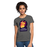 Thumbnail for Women's Glow Taurus T-Shirt - charcoal