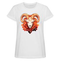 Thumbnail for Women's Symbol Aries Relaxed Fit T-Shirt - white