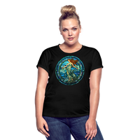 Thumbnail for Women's Mosaic Aquarius Relaxed Fit T-Shirt - black