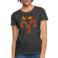 Thumbnail for Women's Power Words Aries T-Shirt - heather black