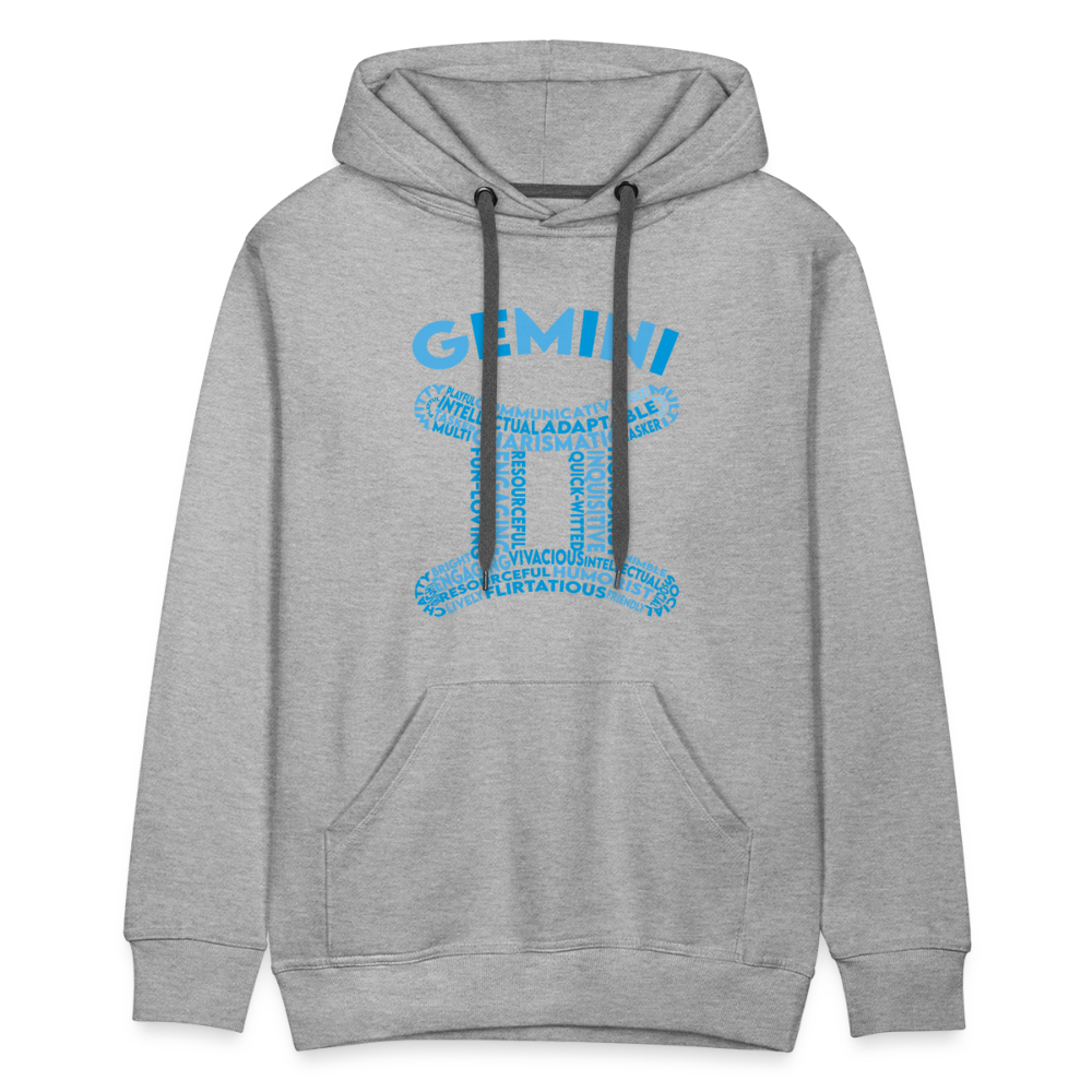 Men's Power Words Gemini Premium Hoodie - heather grey