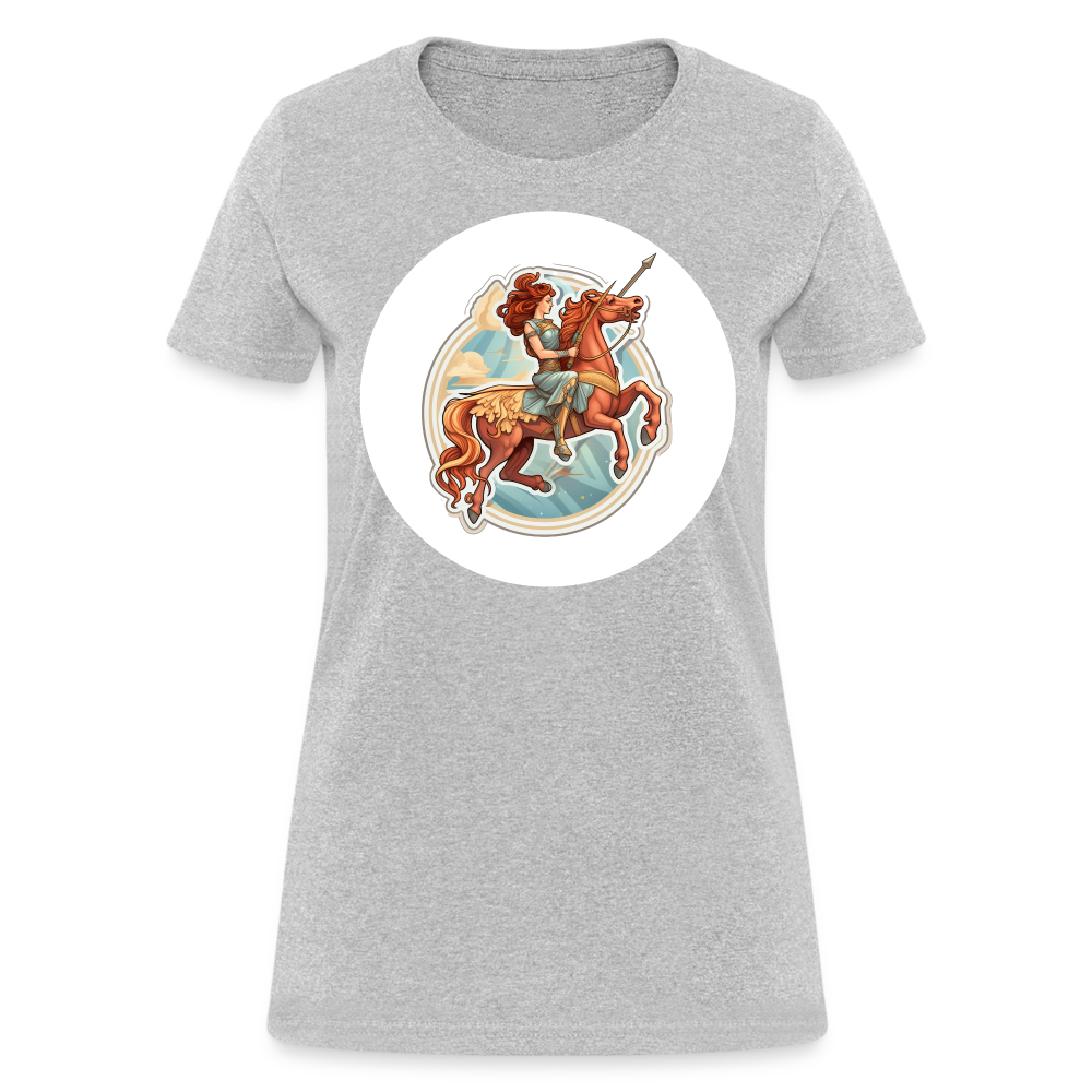 Women's Symbol Sagittarius T-Shirt - heather gray