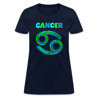 Thumbnail for Women's Power Words Cancer T-Shirt - navy