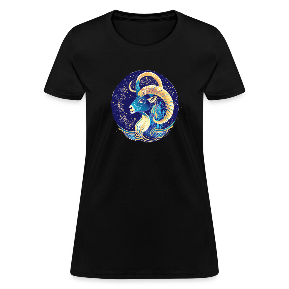 Women's Mythical Capricorn T-Shirt - black