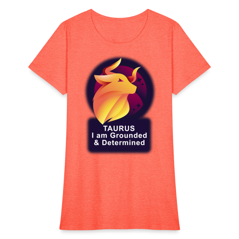 Women's Glow Taurus T-Shirt - heather coral