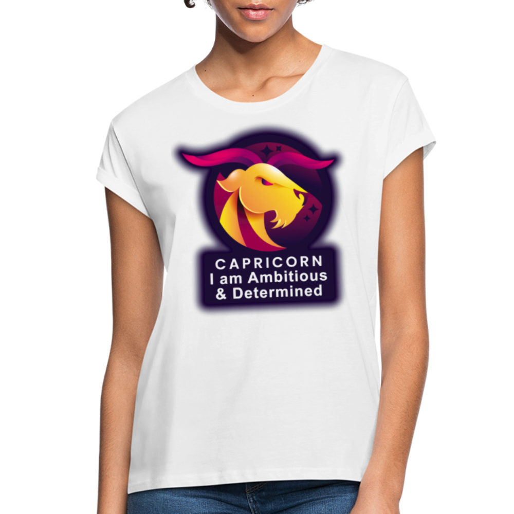 Women's Glow Capricorn Relaxed Fit T-Shirt - white