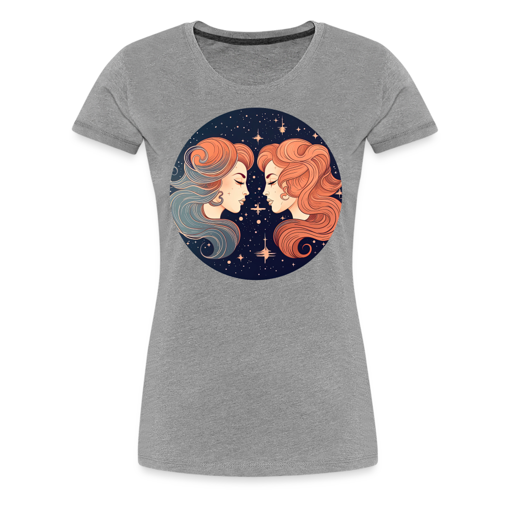 Women’s Mystic Gemini Premium T-Shirt - heather gray