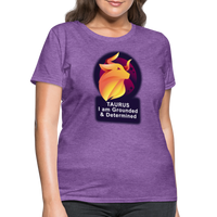 Thumbnail for Women's Glow Taurus T-Shirt - purple heather