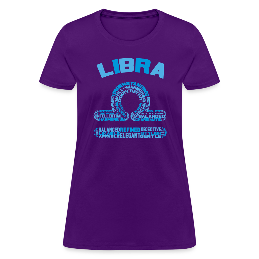 Women's Power Words Libra T-Shirt - purple