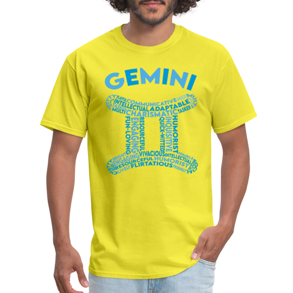 Men's Power Words Gemini Classic T-Shirt - yellow