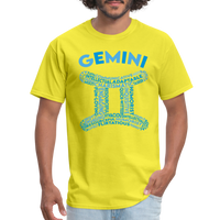 Thumbnail for Men's Power Words Gemini Classic T-Shirt - yellow