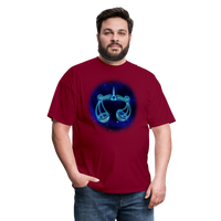 Thumbnail for Men's Stellar Libra Classic T-Shirt - burgundy