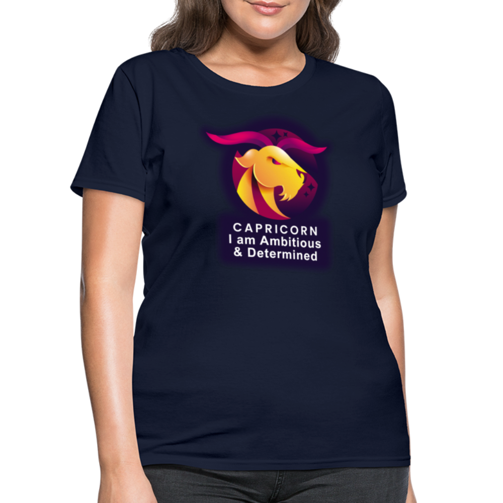 Women's Glow Capricorn T-Shirt - navy