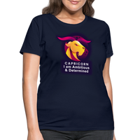 Thumbnail for Women's Glow Capricorn T-Shirt - navy