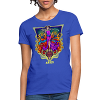 Thumbnail for Women's Cosmic Aries Design T-Shirt - royal blue