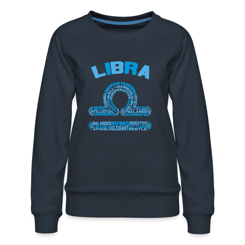 Women's Power Words Libra Premium Sweatshirt - navy