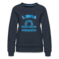 Thumbnail for Women's Power Words Libra Premium Sweatshirt - navy