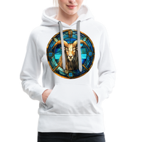 Thumbnail for Women’s Mosaic Capricorn Premium Hoodie - white