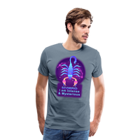 Thumbnail for Men's Neon Scorpio Premium T-Shirt - steel blue