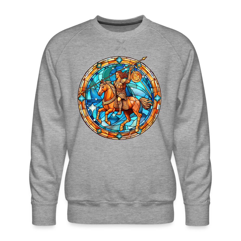 Men’s Mosaic Sagittarius Premium Sweatshirt - heather grey