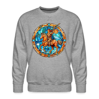 Thumbnail for Men’s Mosaic Sagittarius Premium Sweatshirt - heather grey