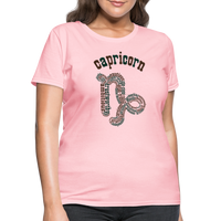 Thumbnail for Women's Power Words Capricorn T-Shirt - pink