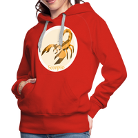 Thumbnail for Women’s Mosaic Scorpio Premium Hoodie - red