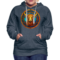 Thumbnail for Women’s Mosaic Taurus Premium Hoodie - heather denim