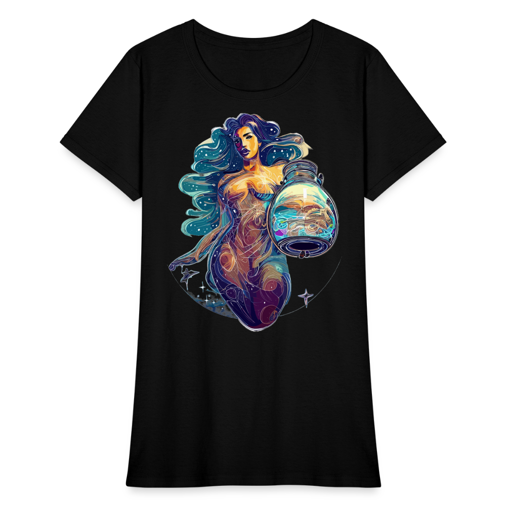 Women's Mythical Aquarius T-Shirt - black