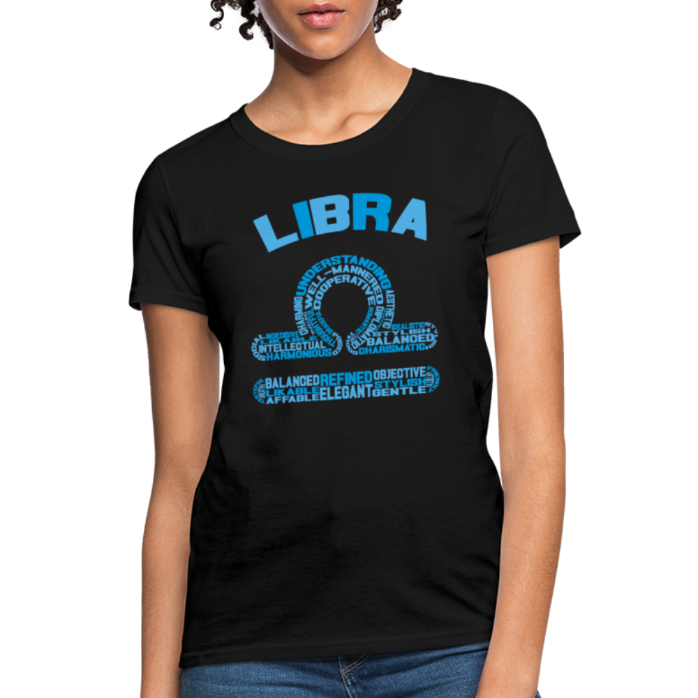 Women's Power Words Libra T-Shirt - black