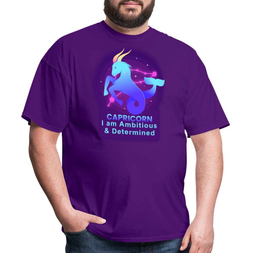 Men's Neon Capricorn Classic T-Shirt - purple