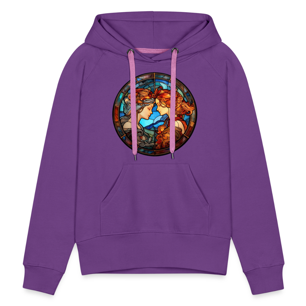 Women’s Mosaic Gemini Premium Hoodie - purple 