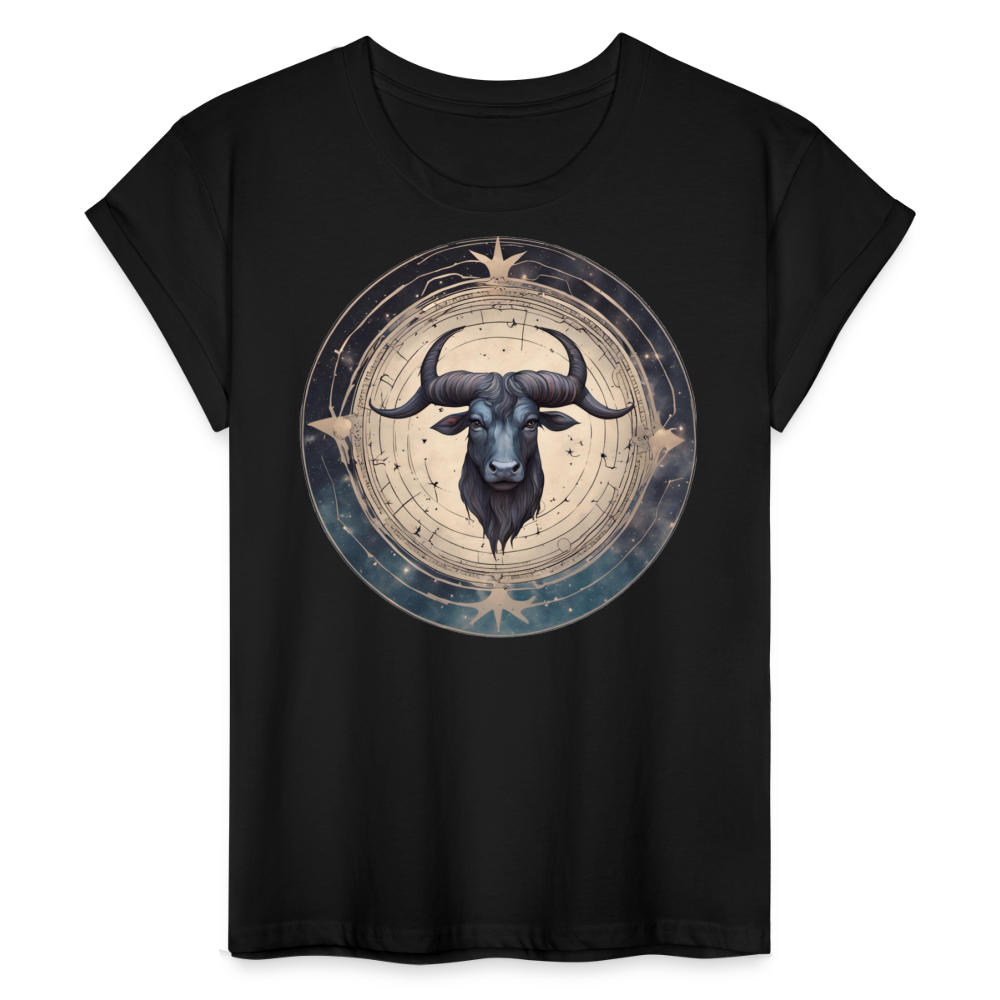 Women's Mythical Taurus Relaxed Fit T-Shirt - black