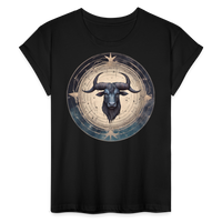 Thumbnail for Women's Mythical Taurus Relaxed Fit T-Shirt - black