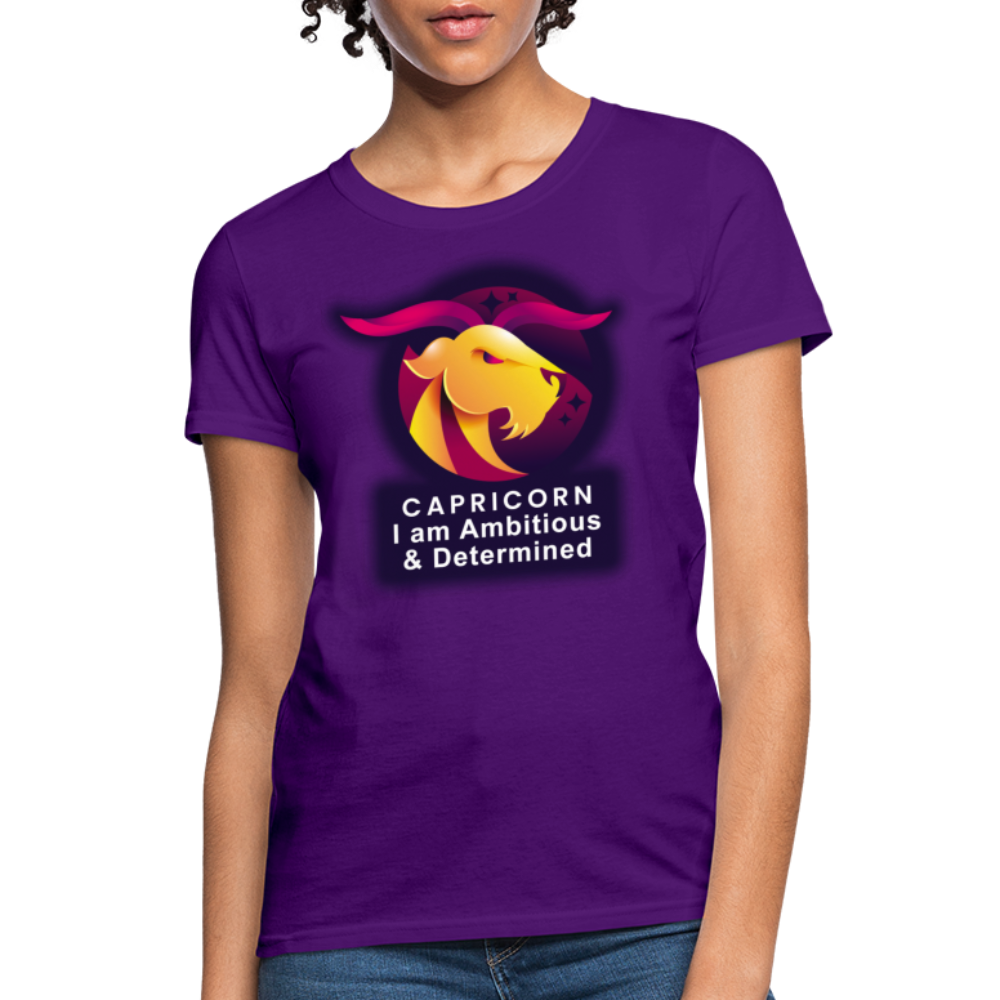 Women's Glow Capricorn T-Shirt - purple