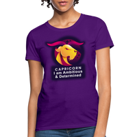 Thumbnail for Women's Glow Capricorn T-Shirt - purple