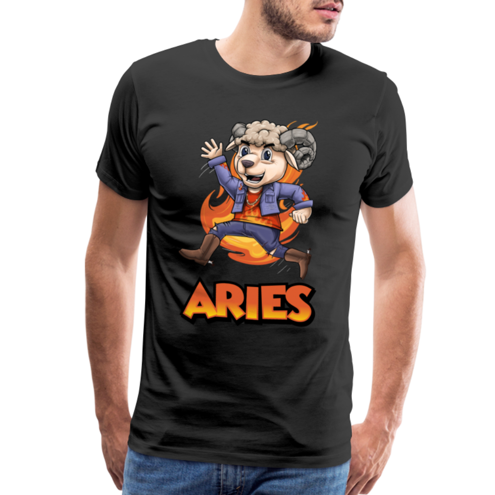 Men's Playful Aries Premium T-Shirt - black