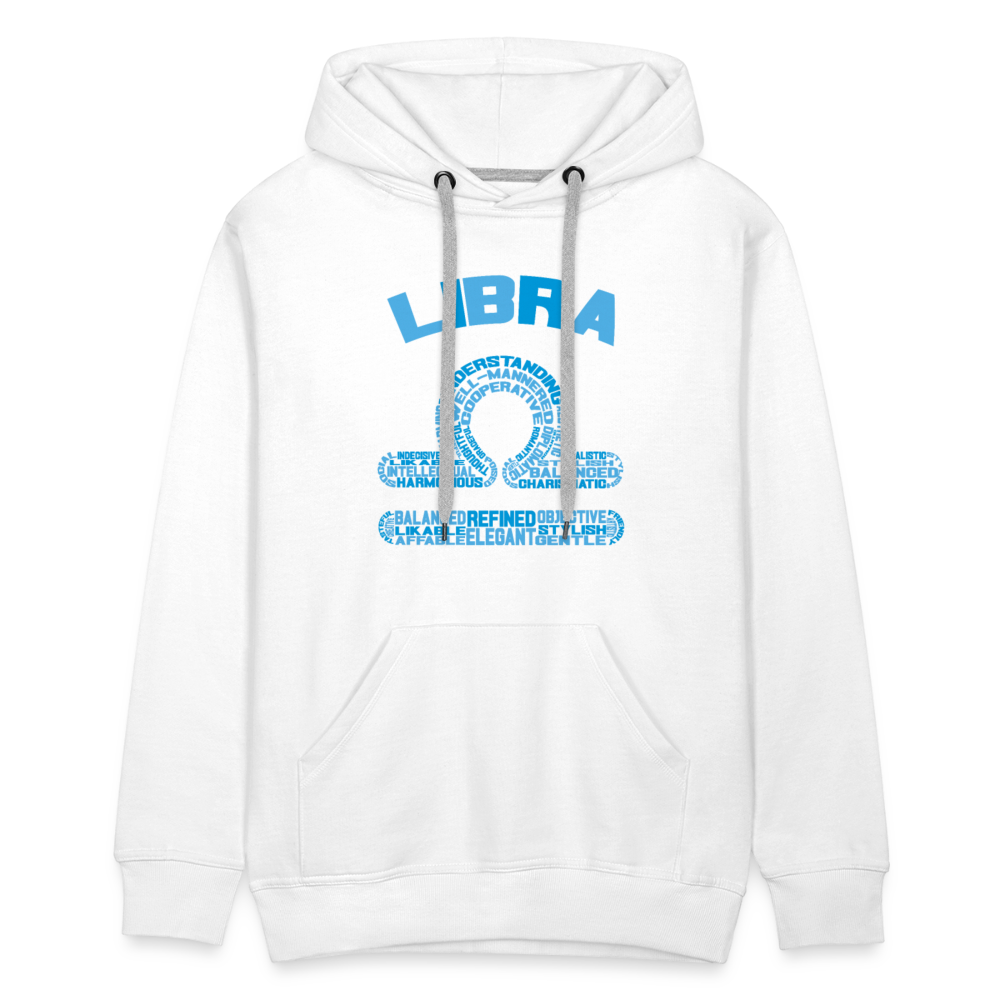 Men's Power Words Libra Premium Hoodie - white