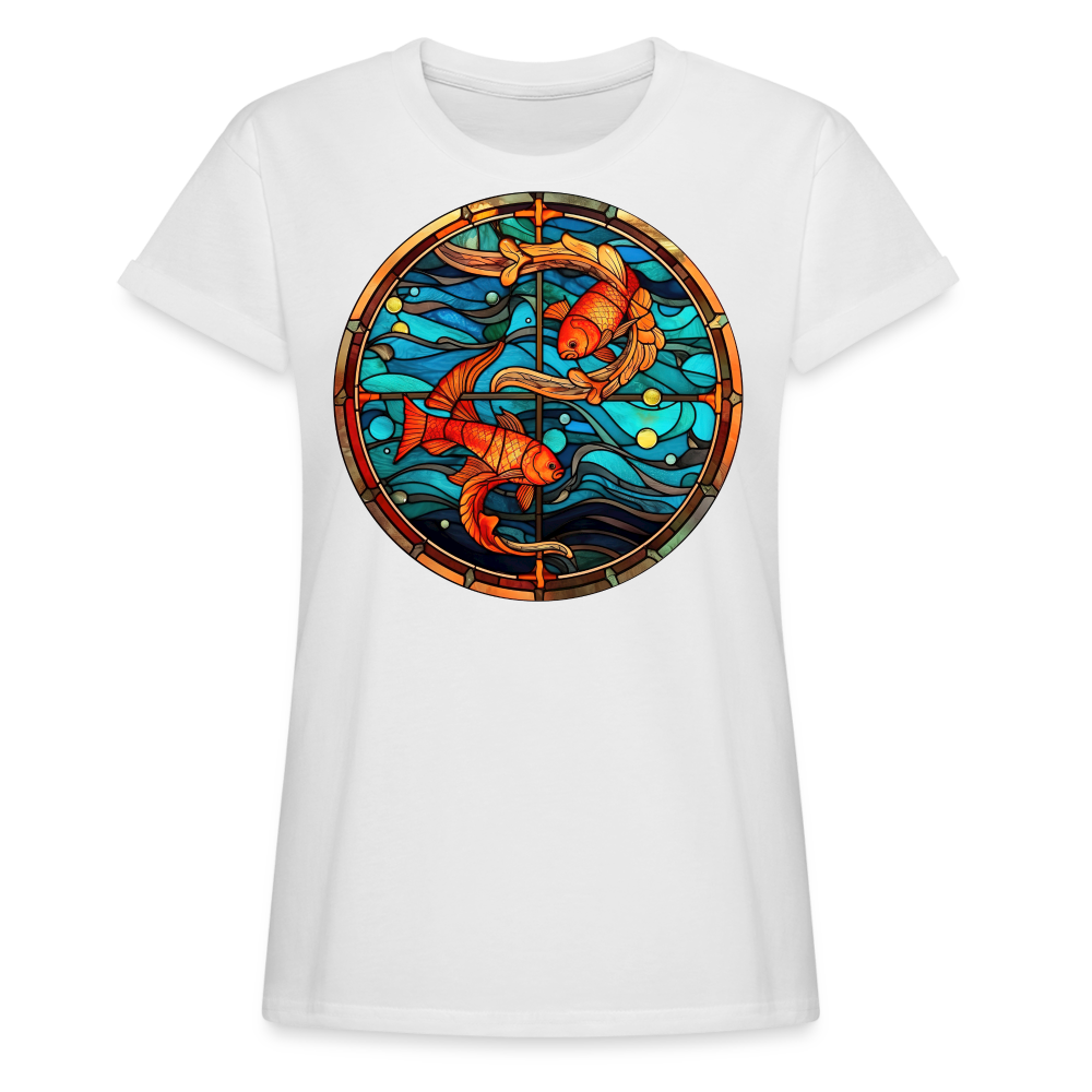 Women's Mosaic Pisces Relaxed Fit T-Shirt - white