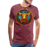 Thumbnail for Men's Mosaic Taurus Premium T-Shirt - heather burgundy