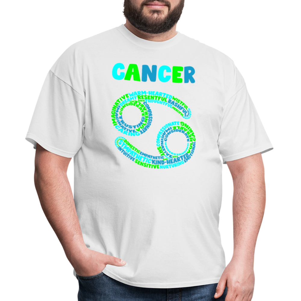 Men's Power Words Cancer Classic T-Shirt - white