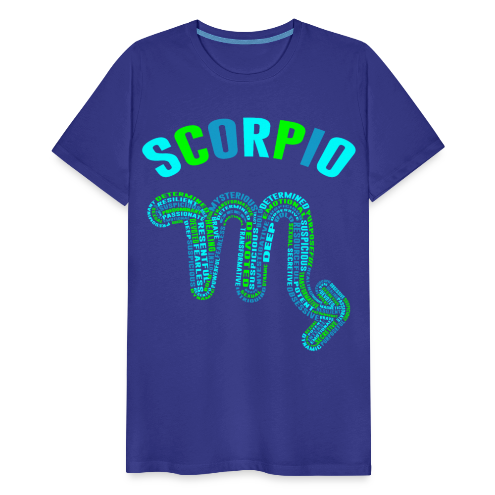 Men's Power Words Scorpio Premium T-Shirt - royal blue