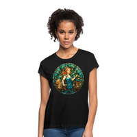 Thumbnail for Women's Mosaic Virgo Relaxed Fit T-Shirt - black