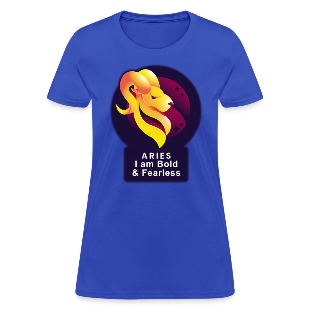 Women's Glow Aries T-Shirt - royal blue